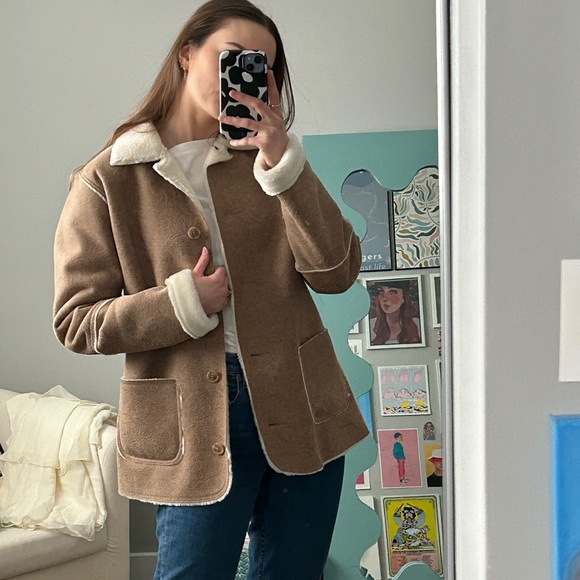 Vintage Northern Reflections Paisley Print Shearling Style Coat - Picture 2 of 5